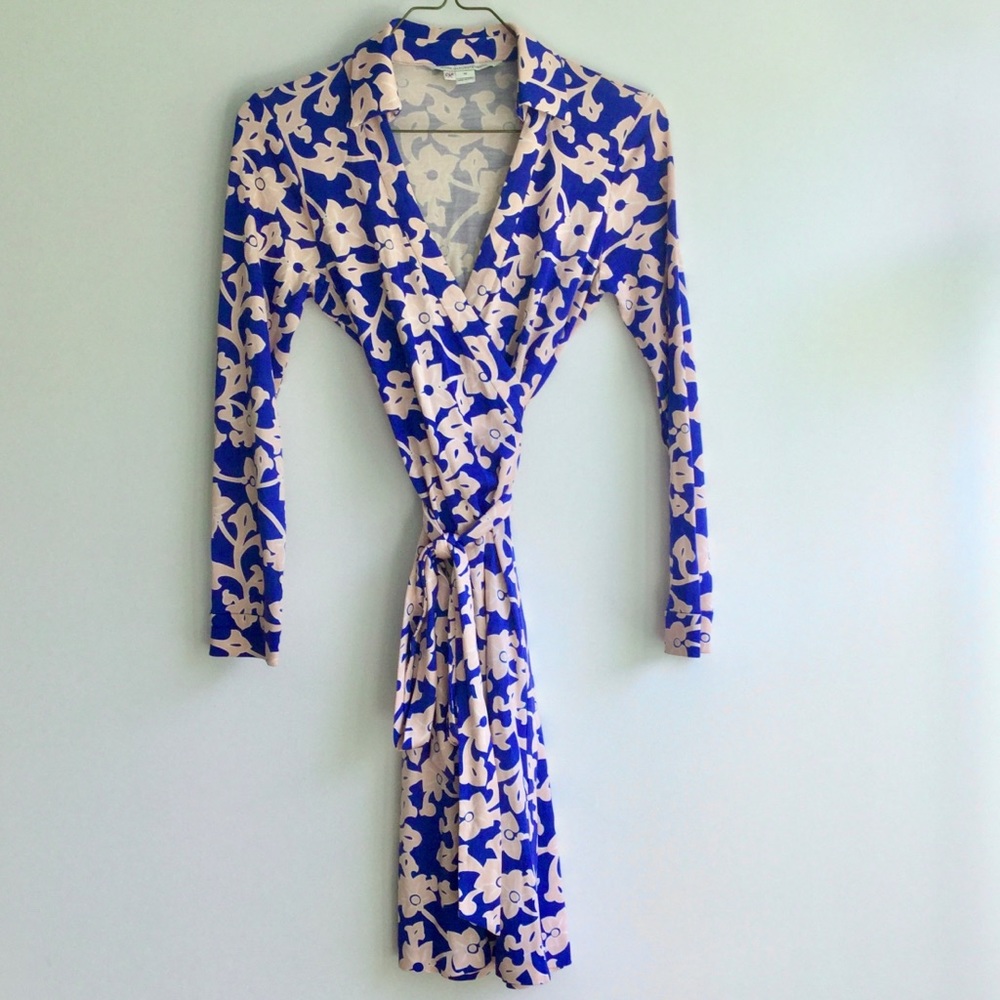 Dvf floral wrap dress